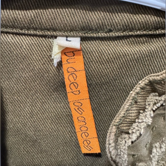 Distressed Olive Green Utility Moto Jacket - Picture 4 of 16